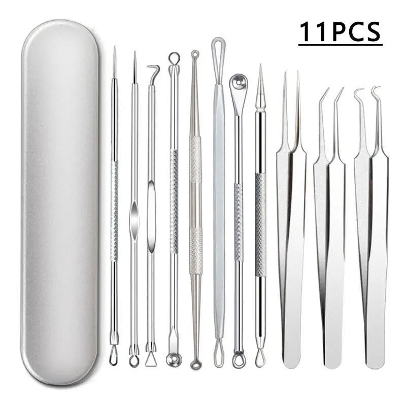 Acne Blackhead Removal Needles Stainless Steel Black Spot Blemish Pimple Removal Needle Deep Cleansing Tool Face Skin Care Kit Quick Pick Grocers
